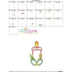 Christmas Candle-1 Applique Design Pattern-3