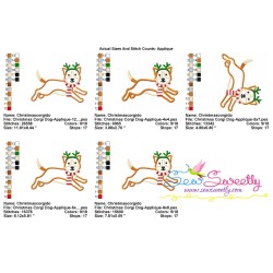 Christmas Corgi Dog Applique Design Pattern-2