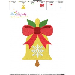 Christmas Bell Ribbon Embroidery Design Pattern-3