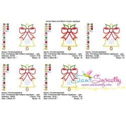 Christmas Bell Ribbon Applique Design Pattern-2