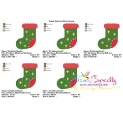 Christmas Stocking-2 Embroidery Design Pattern-2