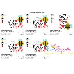 Bee Mine-3 Embroidery Design Pattern-2