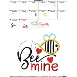Bee Mine-3 Applique Design Pattern-3