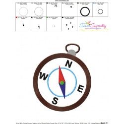 Pocket Compass Applique Design Pattern-3