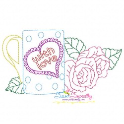 Valentine's Day Color Work Embroidery Design Bundle-3