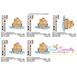 Love Boat Animal- Bears Applique Design Pattern-2