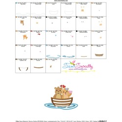 Love Boat Animal- Bears Applique Design Pattern-3