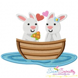 Love Boat Animal- Bunnies Applique Design Pattern-1