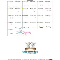 Love Boat Animal- Bunnies Applique Design Pattern-3