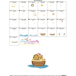 Love Boat Animal- Lions Embroidery Design Pattern-3