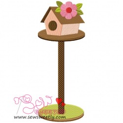 Bird House-2 Embroidery Design Pattern-2
