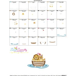 Love Boat Animal- Lions Applique Design Pattern-3