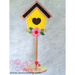 Bird House-1 Applique Design Pattern-1