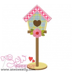 Bird House-1 Applique Design Pattern-2