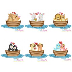 Love Boat Animals Applique Design Bundle-1