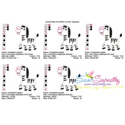 Cute Zebra Applique Design Pattern-2