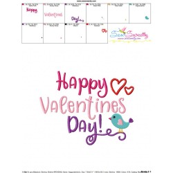 Happy Valentine's Day Embroidery Design Pattern-3