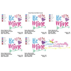 Be Mine Hearts Embroidery Design Pattern-2
