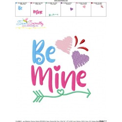 Be Mine Hearts Embroidery Design Pattern-3