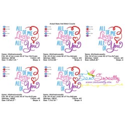 All of me Loves All of You Lettering Embroidery Design Pattern-2