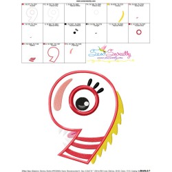 Monster Number-9 Applique Design Pattern-3