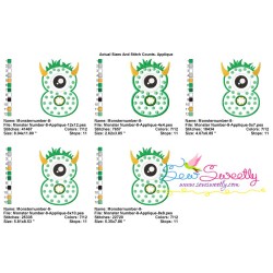 Monster Number-8 Applique Design Pattern-2
