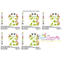 Monster Number-2 Applique Design Pattern-2
