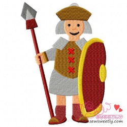 Gladiator-1 Embroidery Design Pattern-1