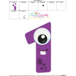 Monster Number-1 Embroidery Design Pattern-3