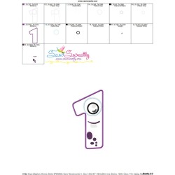 Monster Number-1 Applique Design Pattern-3