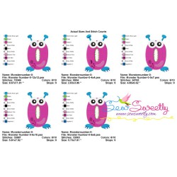 Monster Number-0 Embroidery Design Pattern-2