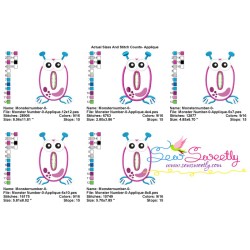 Monster Number-0 Applique Design Pattern-2
