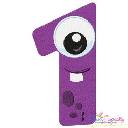 Monster Numbers Embroidery Design Bundle-3