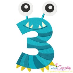 Monster Numbers Embroidery Design Bundle-5
