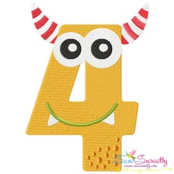 Monster Numbers Embroidery Design Bundle-6