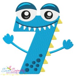 Monster Numbers Embroidery Design Bundle-9