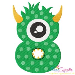 Monster Numbers Embroidery Design Bundle-10