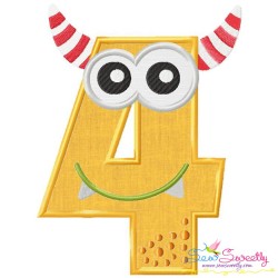 Monster Numbers Applique Design Bundle-6