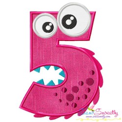 Monster Numbers Applique Design Bundle-7