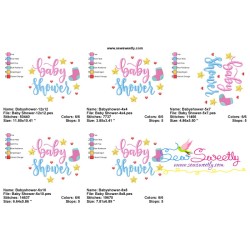 Baby Shower Lettering Embroidery Design Pattern-2