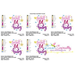 Sweet Lil Baby Lettering Embroidery Design Pattern-2