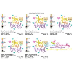You Are Loved Lettering Embroidery Design Pattern-2