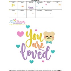 You Are Loved Lettering Embroidery Design Pattern-3