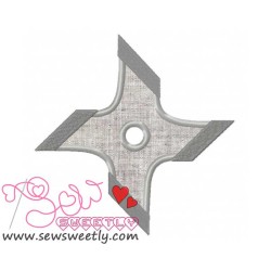 Shuriken-1 Applique Design Pattern-1