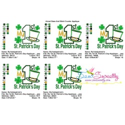 My 1st St. Patrick's Day Lettering Applique Design Pattern-2