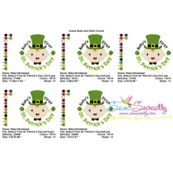 Baby's First St. Patrick's Day Lettering Embroidery Design Pattern-2