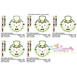 Baby's First St. Patrick's Day Lettering Applique Design Pattern-2