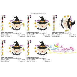 Baby's First Halloween Lettering Embroidery Design Pattern-2