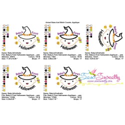 Baby's First Halloween Lettering Applique Design Pattern-2