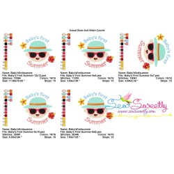 Baby's First Summer Lettering Embroidery Design Pattern-2